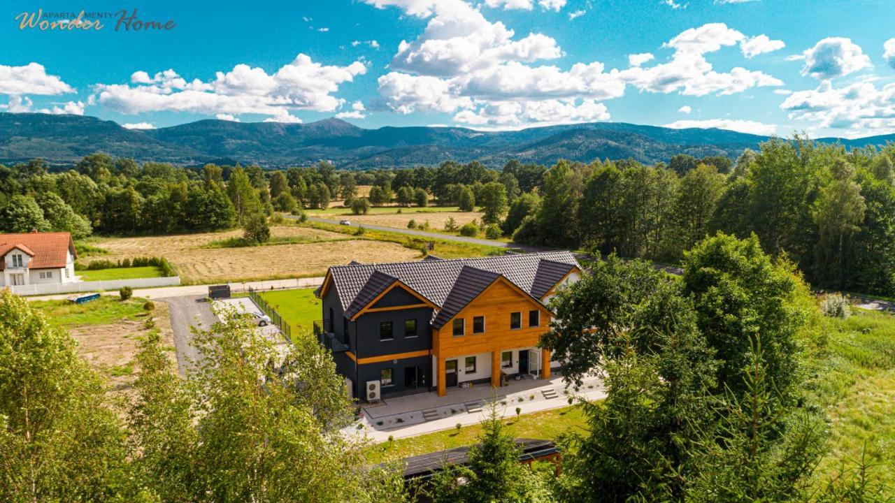 Wonder Home - Apartamenty Halo Karkonosze Z Ogrodem, Sezonowym Basenem, Placem Zabaw I Widokiem Na Sniezke - Zlokalizowane Blisko Karpacza Myslakowice Bagian luar foto